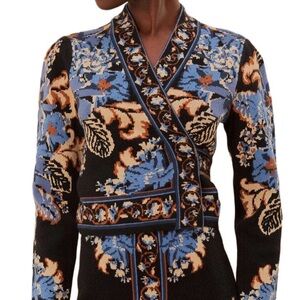 FARM Rio Abstract Floral Knit Top